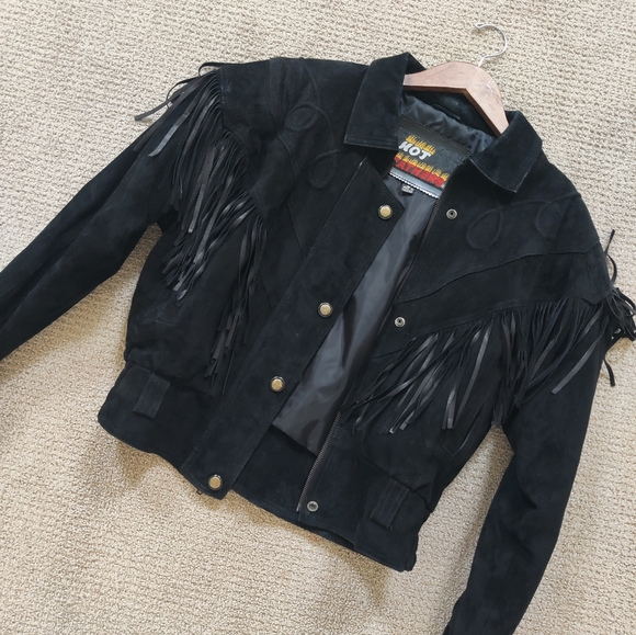 Vintage Hot Leathers Fringe Jacket - Size S - Picture 7 of 11